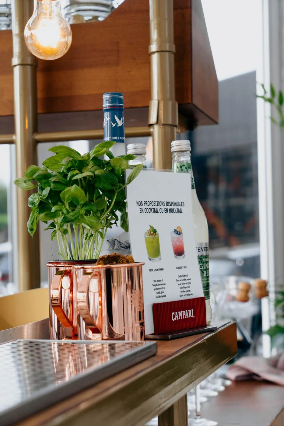 Installation de bar mobile Quebarca pour un événement